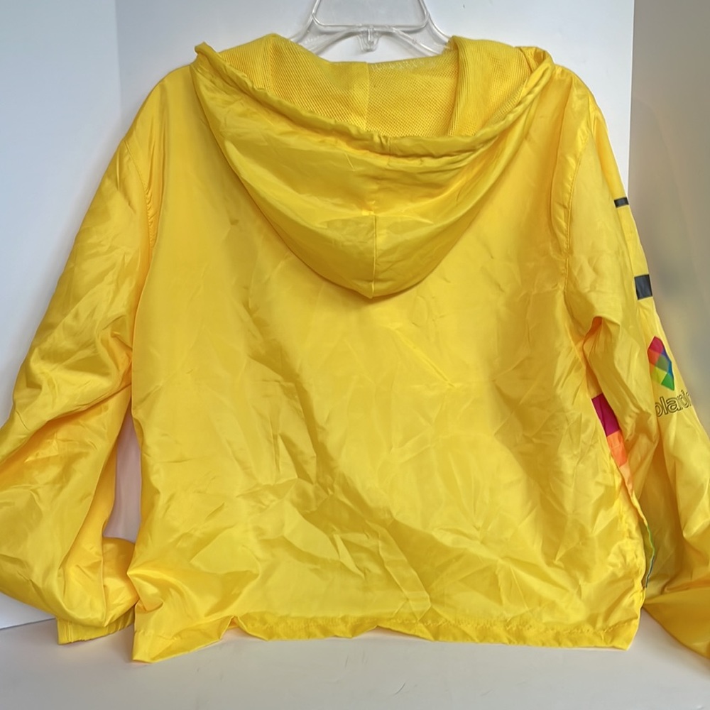 Polaroid rainbow stripe zip front lightweight windbreaker mesh lining large - Picture 5 of 8